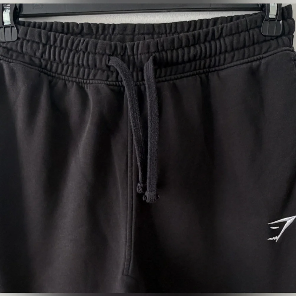 Gymshark EUC Black Tapered Joggers Athletic Fleece Sweatpants Men’s M Gym Fit - Picture 8 of 16